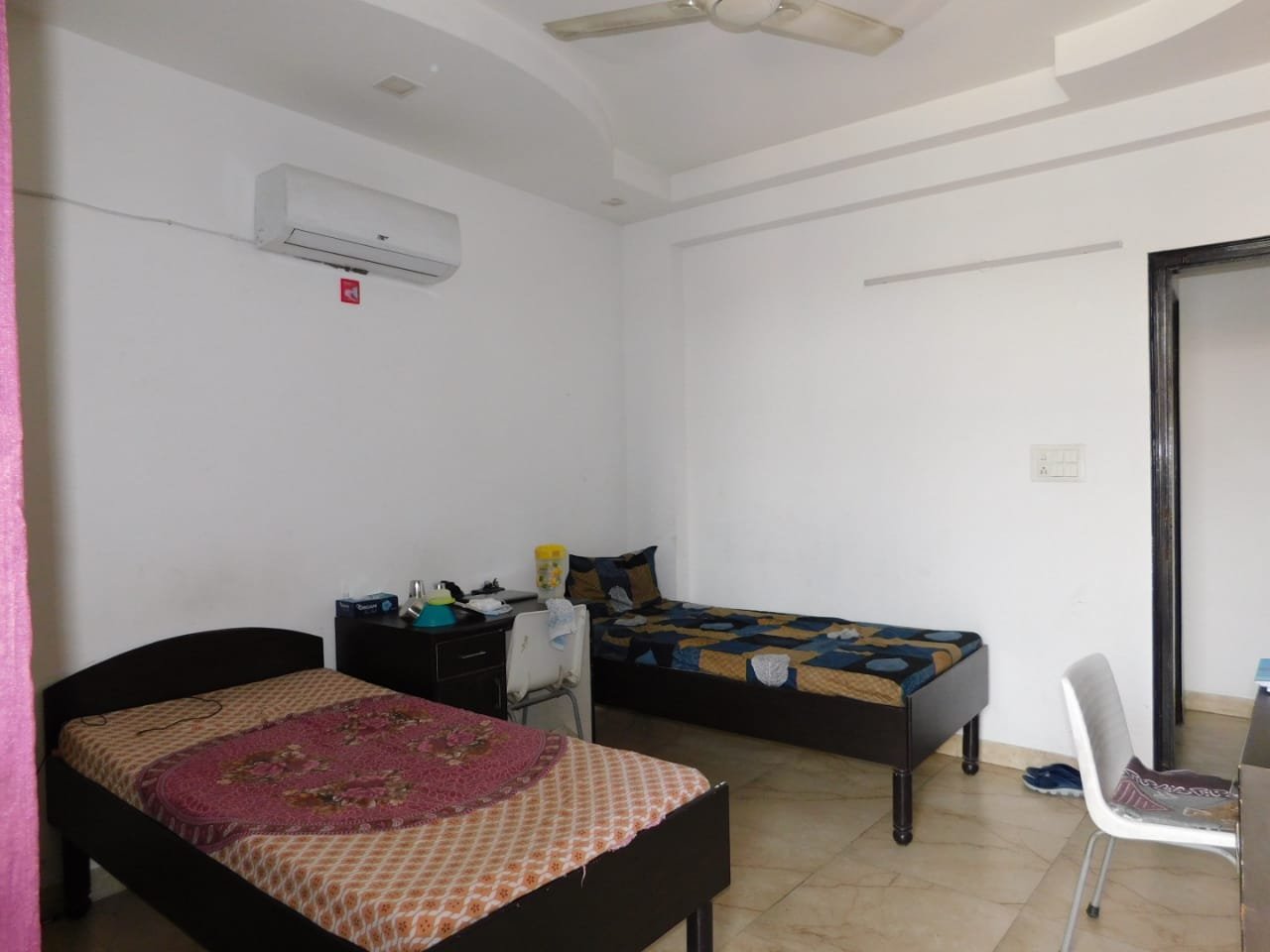 Private AC room with study desk